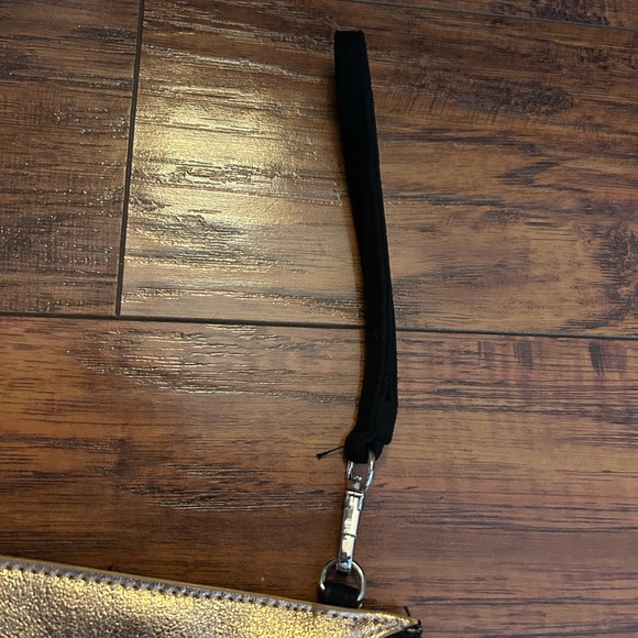 Glitter Envelope wristlet clutch from Express. Black and gold. Gently used - Picture 4 of 5